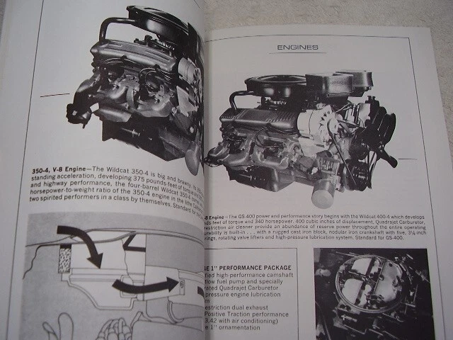 Buick GS350 GS400 1969 Skylark hechos y características manual envío gratuito Foto 2 de 4