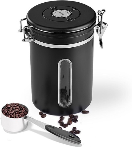 1,8L Edelstahl Kaffeedose Luftdicht Vorratsdose Kaffeebohnen Behälter Aromadose - Bild 15 von 15