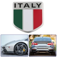 ALUMINUM Italy Flag Emblem Sticker 3D Decal For Car, Auto, & Truck 2"x2" Italian