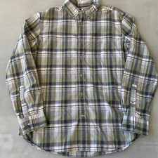 Banana Republic Shirt Mens Large Slim Fit Plaid Custom 098 Wash Long Sleeve