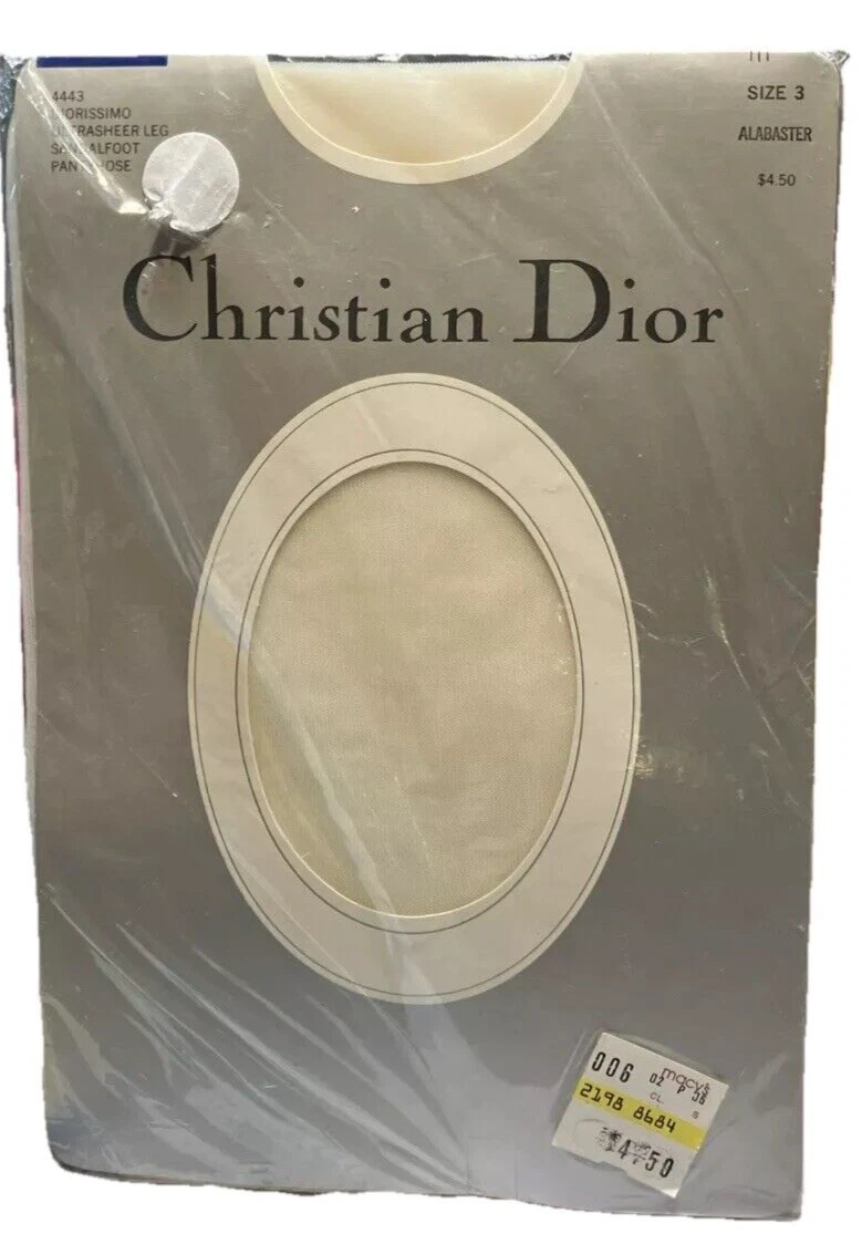 Collant Christian Dior ultra transparent taille 3 pied sandal neuf albâtre diorissimo