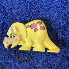 1990 Flintstones Dinosaur Figure / Triceratops / Fruity Pebbles / Hanna Barbera