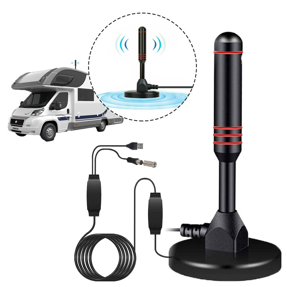 Home Boat Campervan Gain Digital Freeview Antenna DVBT TV Radio Aerial