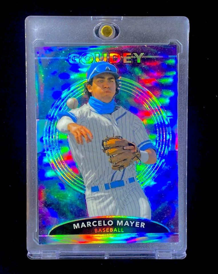 MARCELO MAYER ROOKIE PURPLE ASTRAL REFRACTOR RARE /199 SP Insert Holo - RED SOX - Image 2 of 4