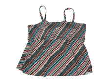 SWIMSUITS FOR ALL Pink/Blue Spandex TANKTINI TOP Summer Beach Pool Women 26 New 