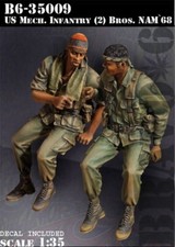 BRAVO 6 MODEL FIGURE SET 35009 VIETNAM WAR 1968 U.S. MECHANIZED INFANTRY BROS