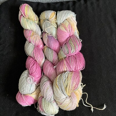 lace cotton linen blend  yarn  hank 3* 100g (#B071)