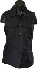 Filson Womens Black Snap Button Cotton Hunting Vest Size M Cotton Vest Rn39126
