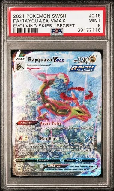 Carta Pokémon Rayquaza Vmax Lendário Céus Em Evolução