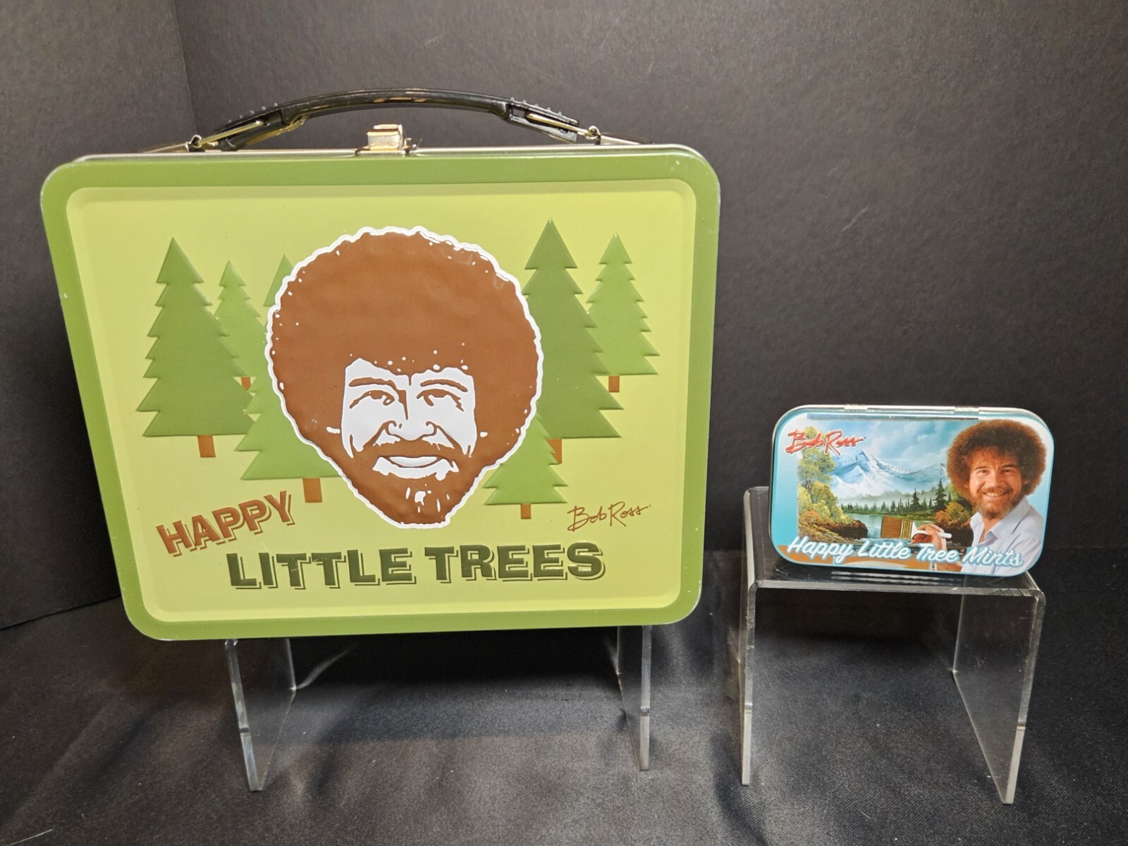 Bob Ross LOT x2 New Collectibles- Lunchbox & Mints (GREAT Xmas STOCKING STUFFER)