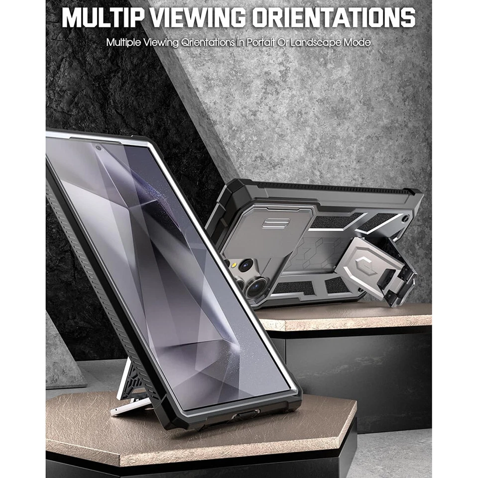For Samsung Galaxy S24 Ultra Case Poetic Built-in Screen Kickstand Rugged Cover - Image 4 of 4