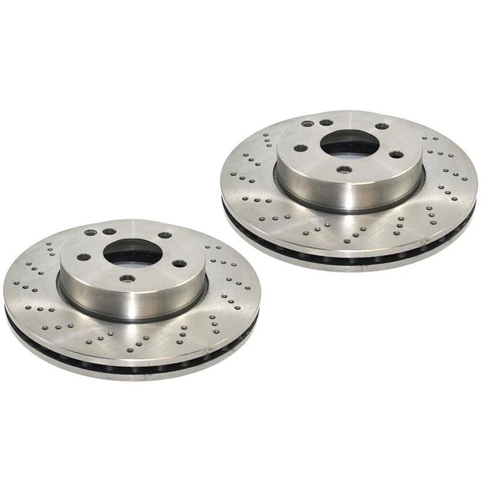 Rotor de freno de disco DuraGo 2 piezas delantero para Mercedes-Benz C300 2008 tracción trasera PZ Foto 2 de 3