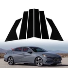 For Hyundai Elantra 2021-2025 Glossy Black Pillar Posts Door Window Trim