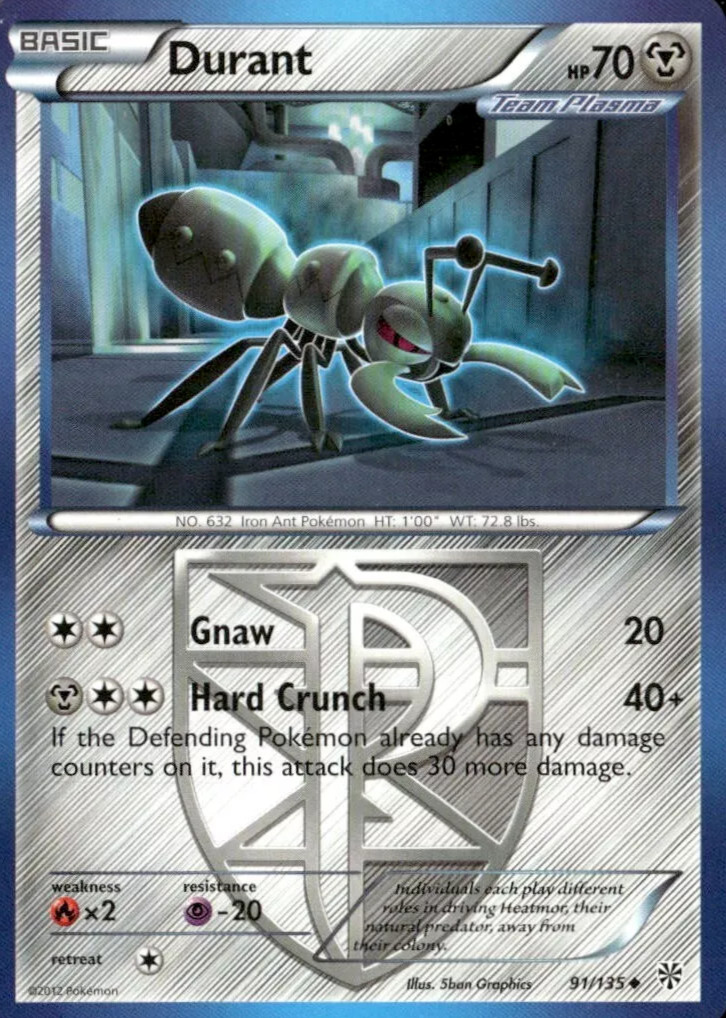 Durant 91/135 - Pokemon Plasma Storm Uncommon Card