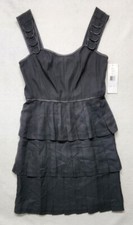 Eliza J New York Womens Dress Black Sleeveless Layered Back Zip 6 (1189)