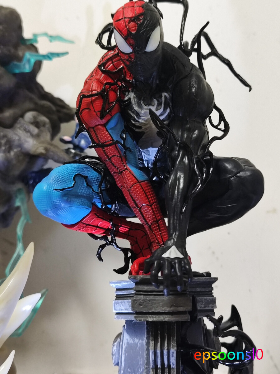Symbiotic Spider-Man Venom Statue Figure W/ Led PVC Model Toy