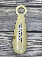 Vtg Advertisement Shoehorn Ed  s Shoe Repair White Plastic Fort Dodge IA