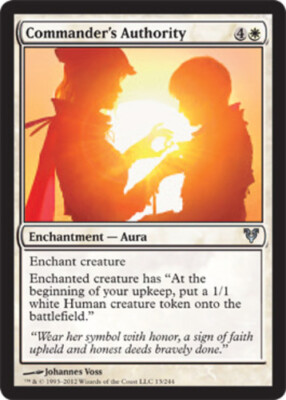 Commander's Authority Light Play, English Magic the Gathering MTG Avacyn Restore