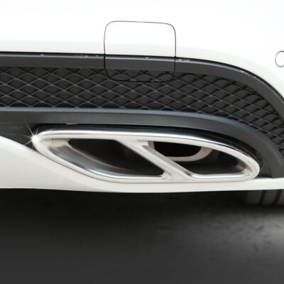 Chrome Dual Exit Exhaust Tips For 2016-2023 Mercedes E-Class E300 E350 E400 E550