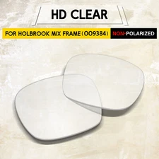 HD Clear Replacement Lenses for Oakley Holbrook Mix OO9384 Frame, No Polarized