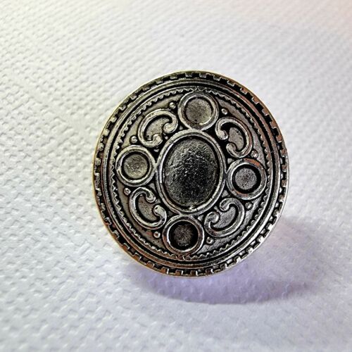 ANTIQUE SILVER METAL BUTTONS – SHANK, CARDIGAN, CELTIC, HEART, KNOT, OVAL, UK - Picture 5 of 24