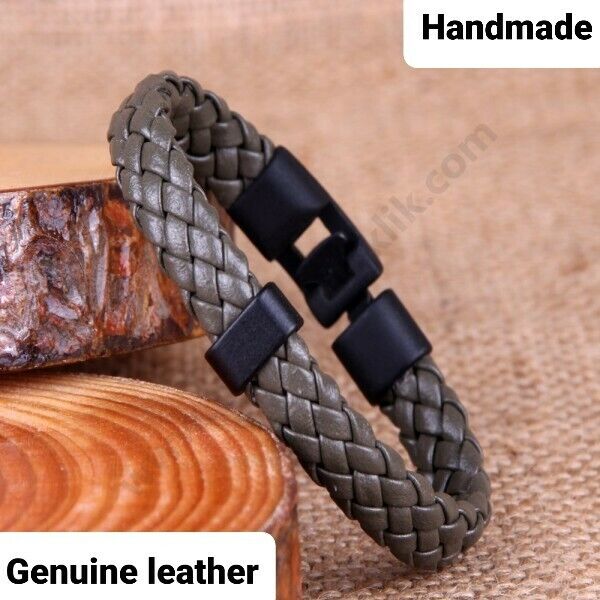 Handmade Turkish Leather Bracelet Braided Bombing free Max 46% OFF shipping
