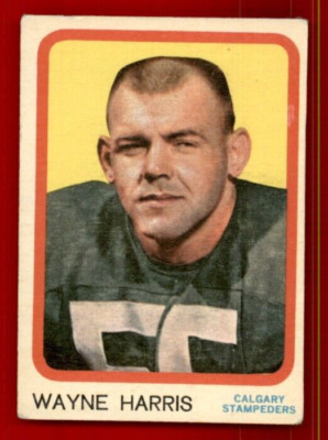 1963 Topps CFL #19 Wayne Harris BACK ISSUE