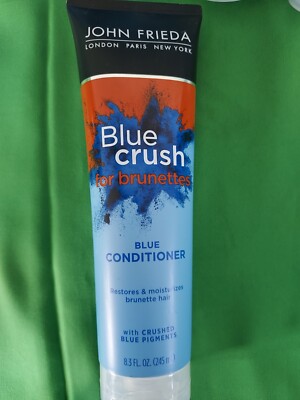 John Frieda Blue Crush for Brunettes Hair Blue Conditioner, 8.3 fl. oz (1 tube)