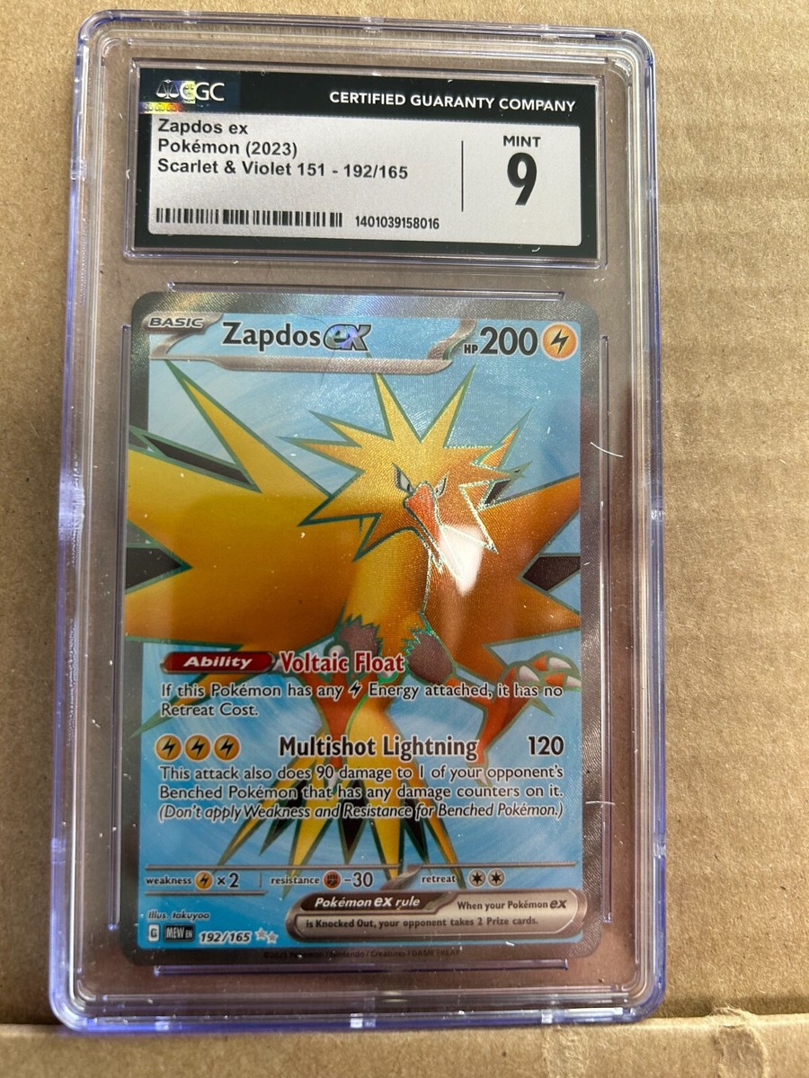 mega zapdos ex pokemon card 151 #202 CGC 9.5 192/165 Category Zapdos Ex [Jumbo] #49 Prices