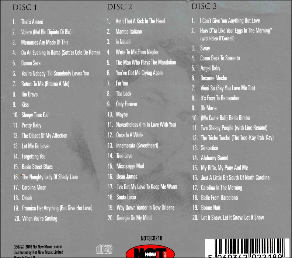 DEAN MARTIN * 60 Greatest Hits * NEW 3-CD Box Set * All Orig Recordings * Volare - Image 2 of 3