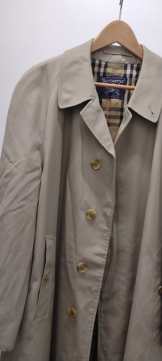 Burberry Classic Trench Over Coat 52 SHORT XL LONDON 80S ENGLAND