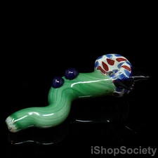 5.5" Colorful Wiggly Worm Tobacco Smoking Pipe Thick Collectible Pipes - P212