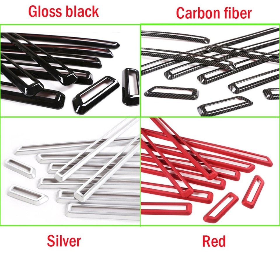 Black Carbon Fiber Door Molding Trim Kit for Mercedes Benz SLC-Class 2017, 2018, 2019