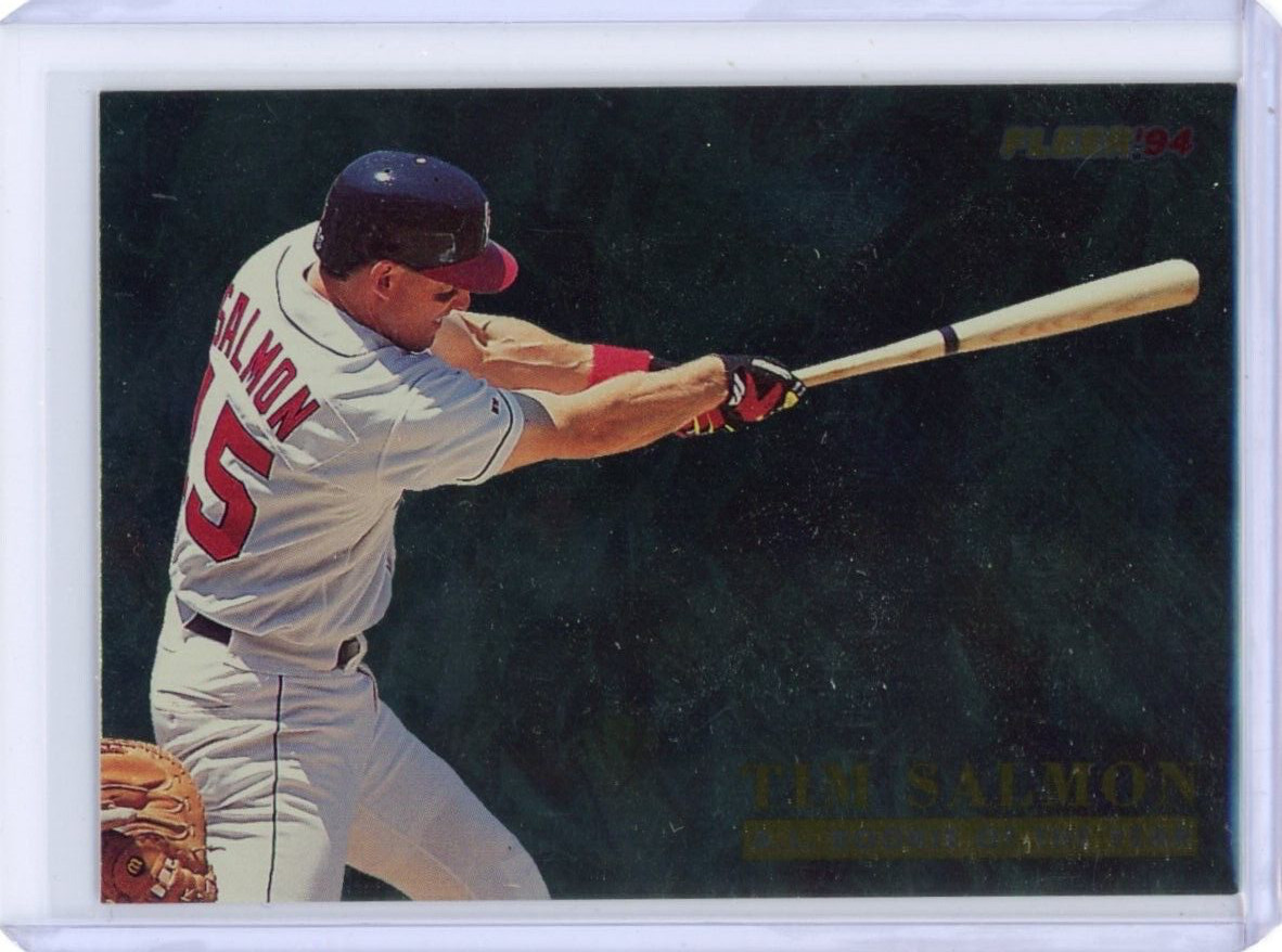 1994 FLEER TIM SALMON A.L. ROOKIE OF THE YEAR #4 CALIFORNIA ANGELS