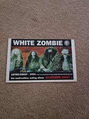 TNEWM128 WERBUNG 5X8 WEISSER ZOMBIE: ''ASTRO-CREEP 2000'' ALBUM