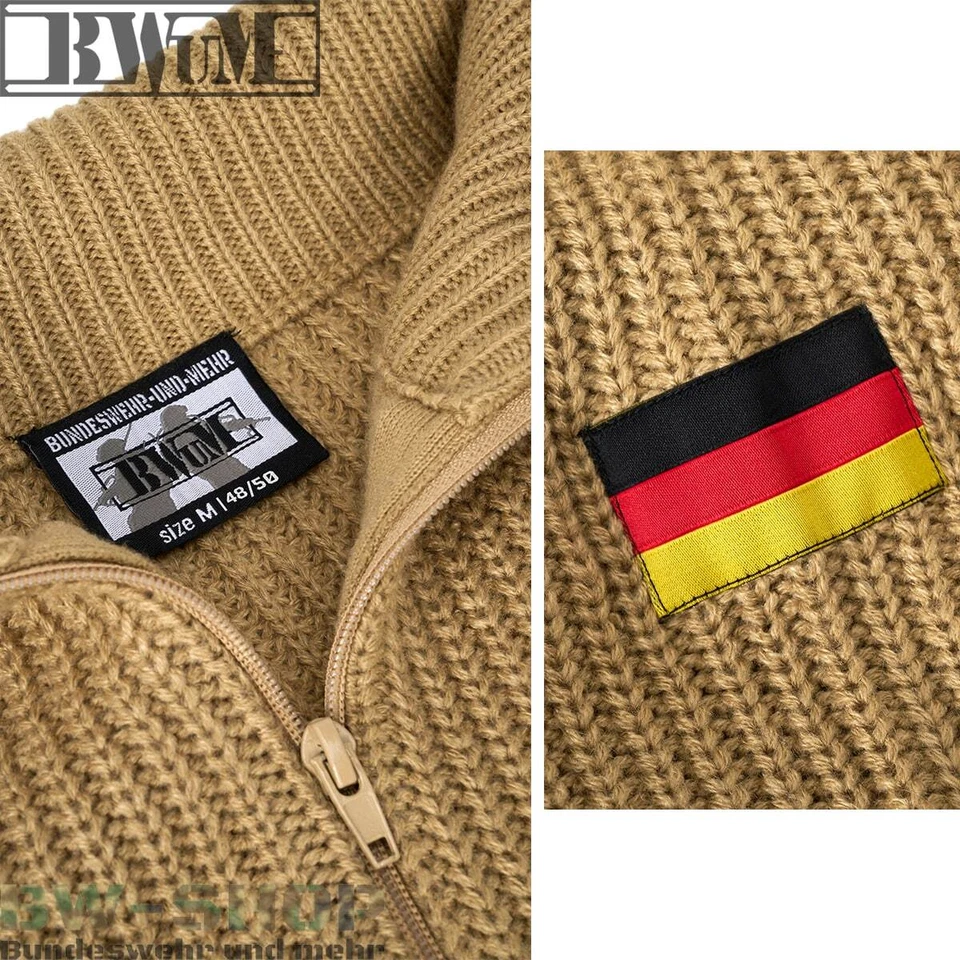 BWuM BUNDESWEHR TROYER MIT FLAGGEN BW PULLOVER MARINE RV STRICK ROLLI ARMY PULLI - Bild 2 von 2
