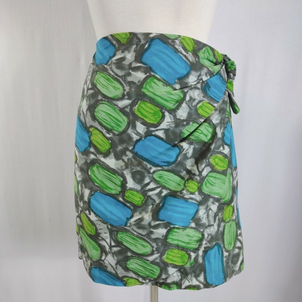 Emily And Fin Womens Size S Fit AU 8 10 Floral Green Grey Short Mini Skirt 
