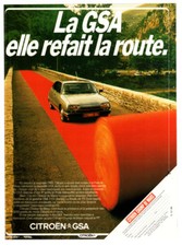 1980 CITROEN GSA Vintage Original Print AD Car on red carpet photo French
