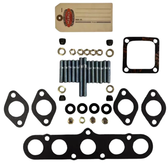 Kit de reconstrucción de herrajes colectores de 6 cilindros para 1958 Plymouth Savoy Suburban con juntas Foto 2 de 4