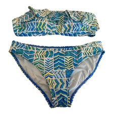 Vineyard Vines Women s Get Whale Tail Ruffle Bikini W/Bottoms Multicolor Medium