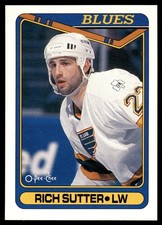1990-91 O-Pee-Chee !! Rich Sutter St. Louis Blues #405
