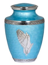 BOLD DIVINE Modern Pearl Mint Cremation Urn for Human Ashes Adult Memorial