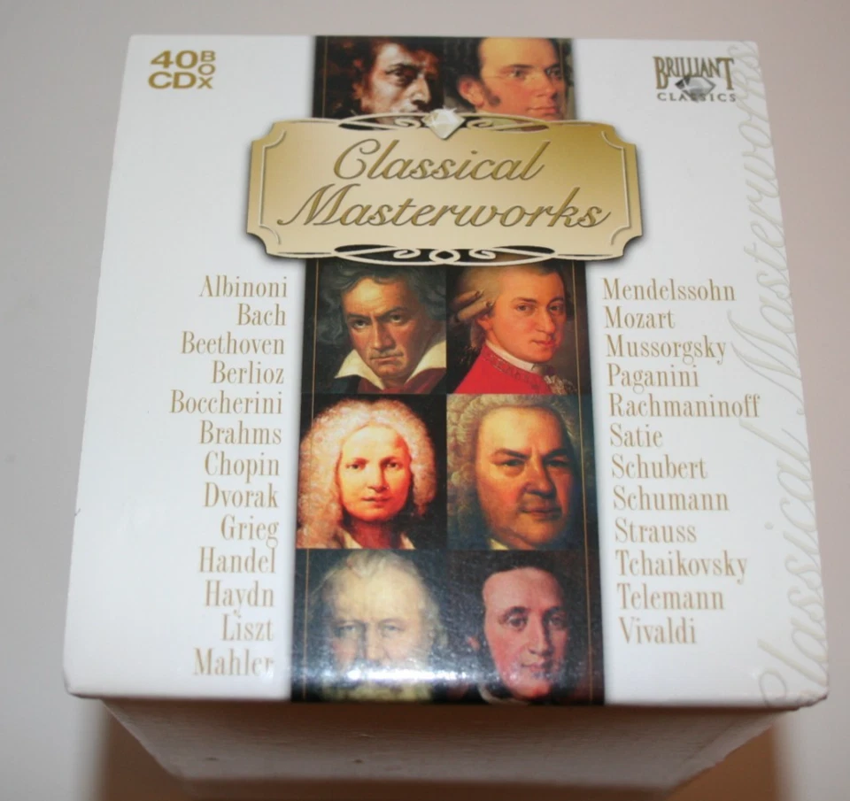 CLASSICAL MASTERWORKS - 40CD BOX - Mozart, Bach, Beethoven, Brahms - TOP ZUSTAND