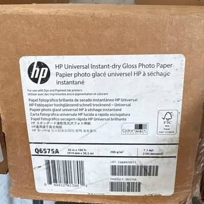HP Q6575A Universal Instant-Dry gloss photo paper roll NEW 36'' 100'