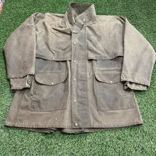 VTG FILSON Jacket 461N Size 44 Shelter Cloth Wax Packer Hunting Field Coat Green