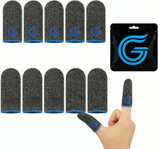 10-Pack Mobile Gaming Finger Sleeves Thumb Sleeves for Mobile Games, 0.15Mm Supe