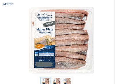 Friesenkrone MSC Matjes Pur friesischer Art ohne Öl 10 Filets 600 g Schale