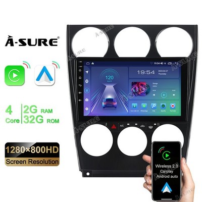9'' 2+32GB Android 14 Für MAZDA 6 GG 2002-2007 Autoradio CarPlay GPS Navi FM RDS