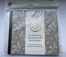 2017 JANE AUSTEN £2 TWO POUND COIN BRILLIANT UNCIRCULATED BU BUNC Royal Mint