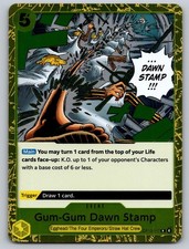 Gum-Gum Dawn Stamp OP13-117 Rare Carrying On His Will One Piece Foil Near Mint
